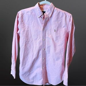 Boys Ralph Lauren Salmon Pink Button Down Size 16 Preppy Classic 🐎